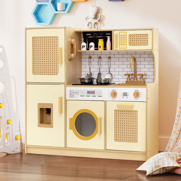 Wooden Kids Kitchen Playset with Realistic Sounds  product image