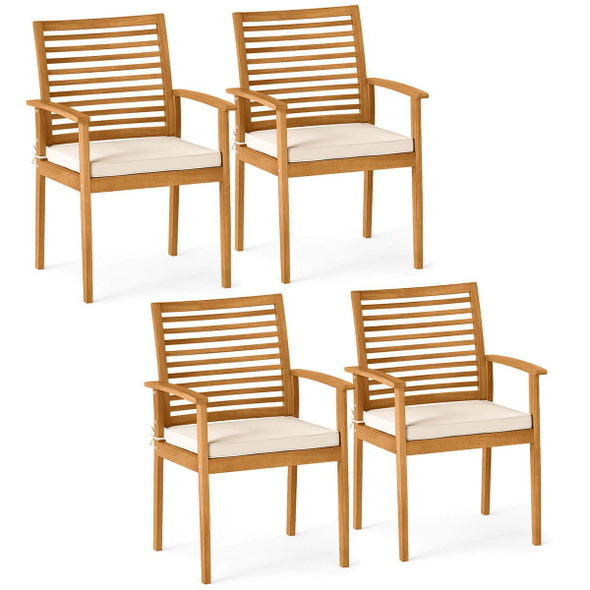 Patio Dining Chairs with Slatted Back  product image