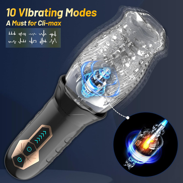 Rechargeable Vibrating Stroker with 10 Vibration and 5 Rotating Modes product image