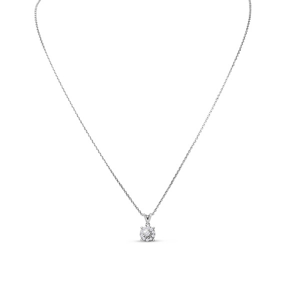 1/4 Carat Fiery Natural Diamond Cluster Necklace product image