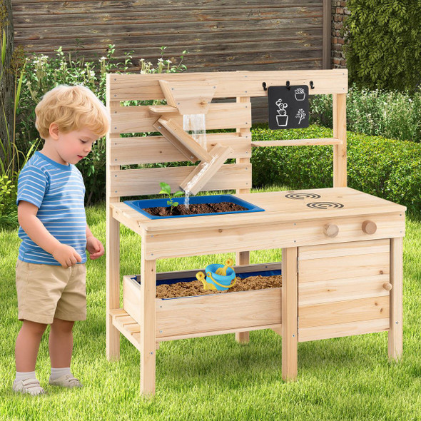 Kids Mud Kitchen with Detachable Sandbox product image
