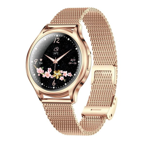 Ladies Smart Watch Bluetooth Call Sports Fitness Tracker Body Sleep Monitor Steel Smart Bracelet Waterproof Women Smartwatch Color Gold product image
