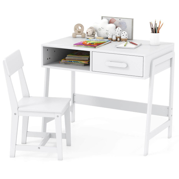 Kids Desk and Chair Set with Storage Drawer product image