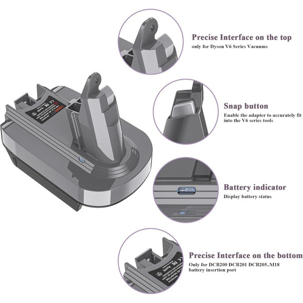 Battery Adapter Replacement for Dyson and Dewalt product image