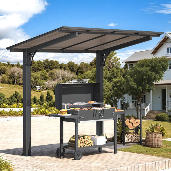 Freestanding Lean-to Hard Top Outdoor Pergola  product image