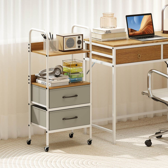 Rolling Utility Storage Cart with Open Shelves (1 or 2-Pack) product image