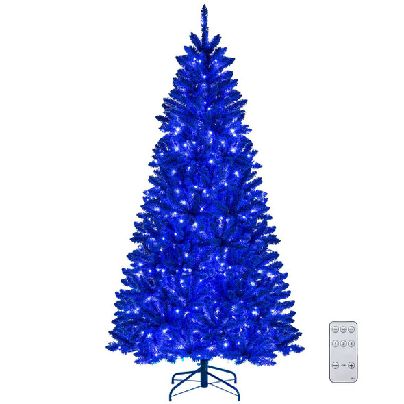 7FT Artificial Christmas Tree with Blue LED Lights product image