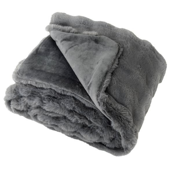 Bubble Faux Rabbit Fur Throw Blanket product image