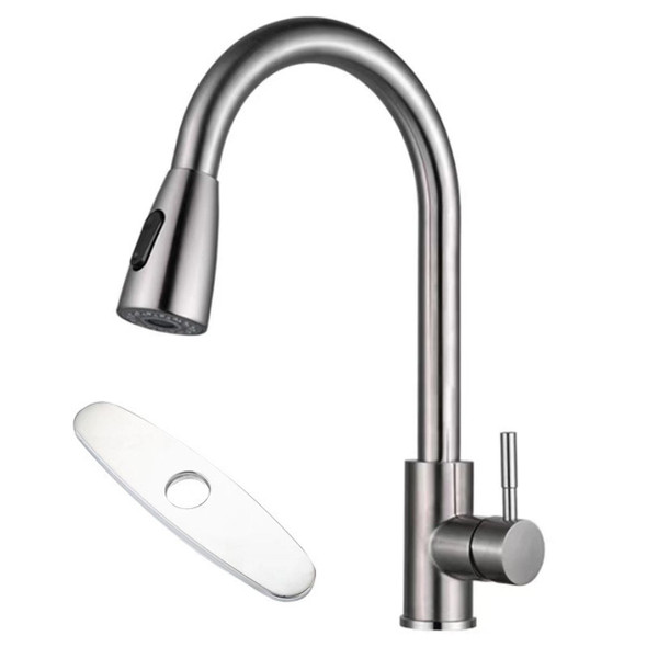Stainless Steel Single-Handle Pull-Down Kitchen Faucet  product image