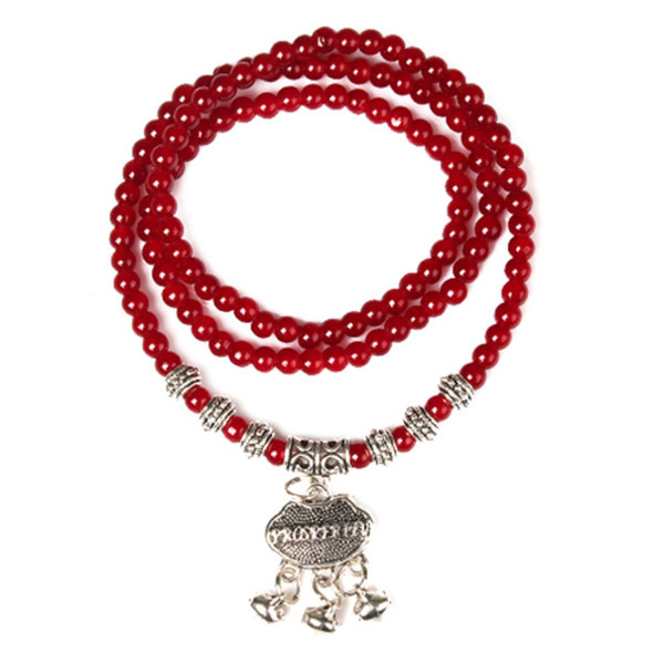Red Agate Beaded Good Luck Bracelet product image