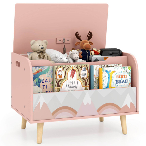 Kids  Wooden Toy Box  with  Bookcase product image