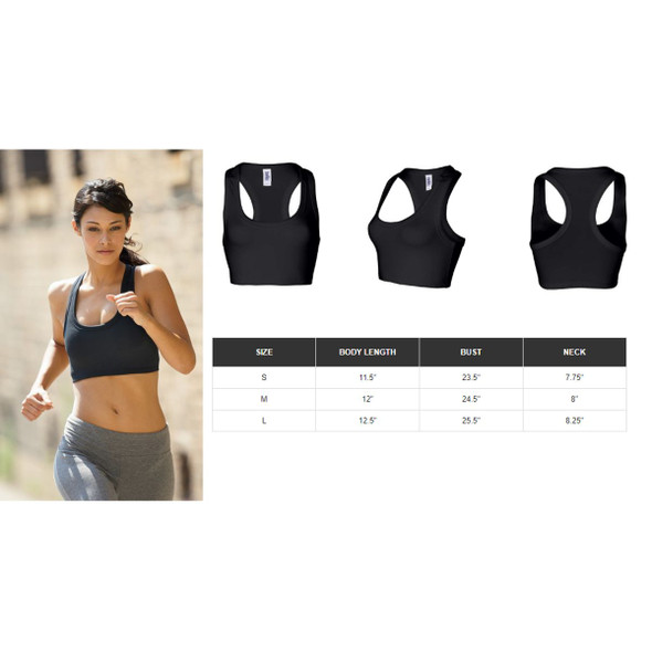 Bella Canvas Women's Nylon Spandex Sports Bra (Small) product image