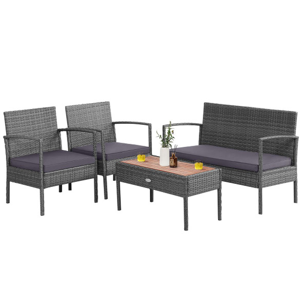Cushioned Patio Rattan Furniture (8 Piece Set) product image