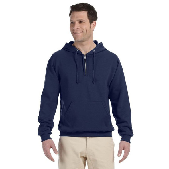 Jerzees Fleece Quarter-Zip Pullover Hooded Sweatshirt (Small) product image