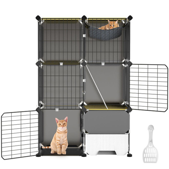3-Tier Cat Cage  with Litter Box and Hammock product image