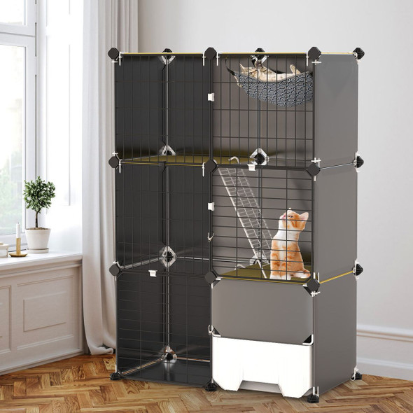 3-Tier Cat Cage  with Litter Box and Hammock product image