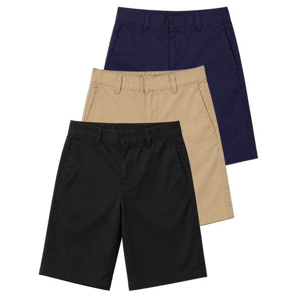 Boys' Stretch Slim Fit School Uniform Twill Shorts (3-Pack) product image