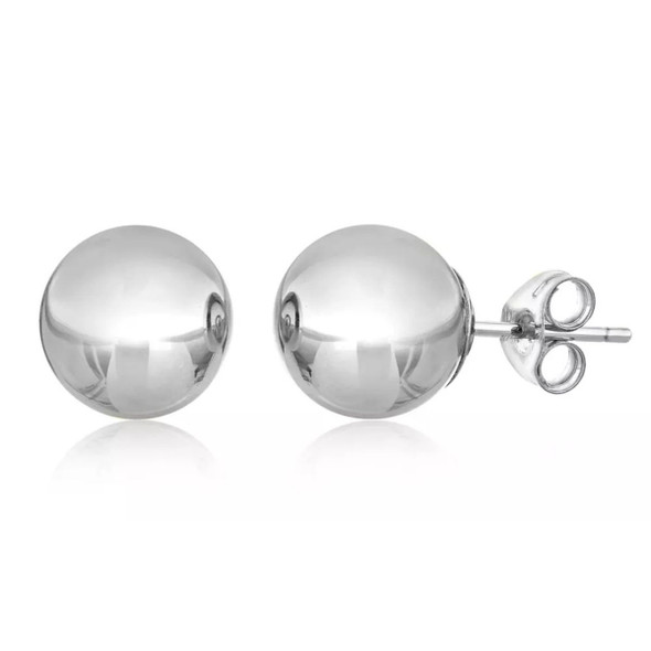 14K White Gold Filled Ball Stud Earrings product image