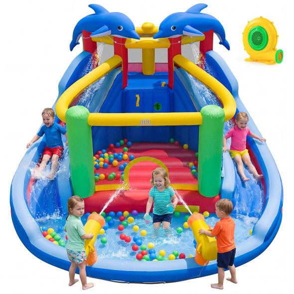 Dolphin-themed Inflatable Water Slide Park product image