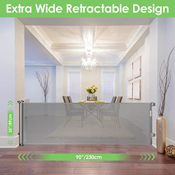 90" Extra Wide Retractable Baby Gate product image