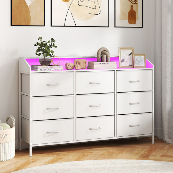 LED Fabric Drawer Dresser  product image