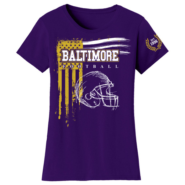 Women's Vintage USA Flag Football T-Shirt product image