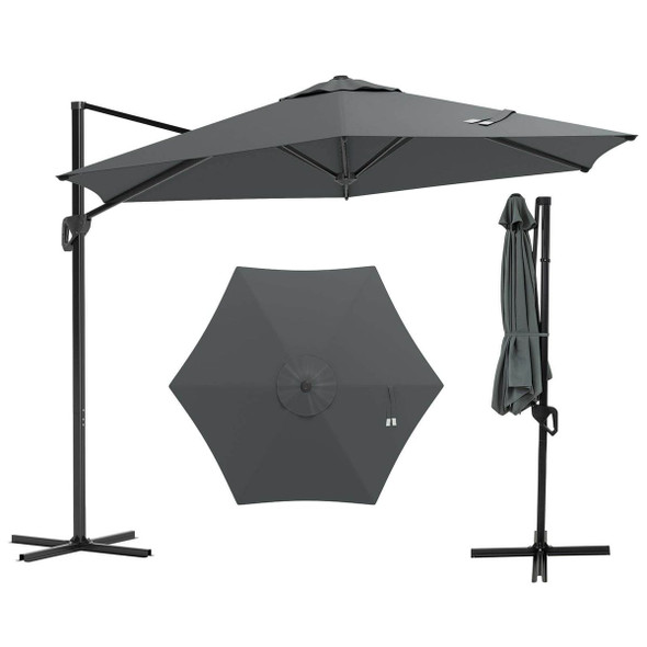9FT Cantilever Patio Umbrella with 2-Section Design product image