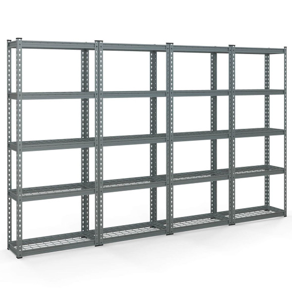 5-Tier Metal Shelving Unit with Five-Layer Storage (4-Pack) product image