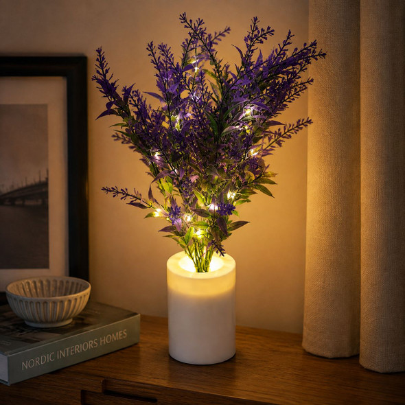Artificial Lavender Flower Bouquet Night Light product image