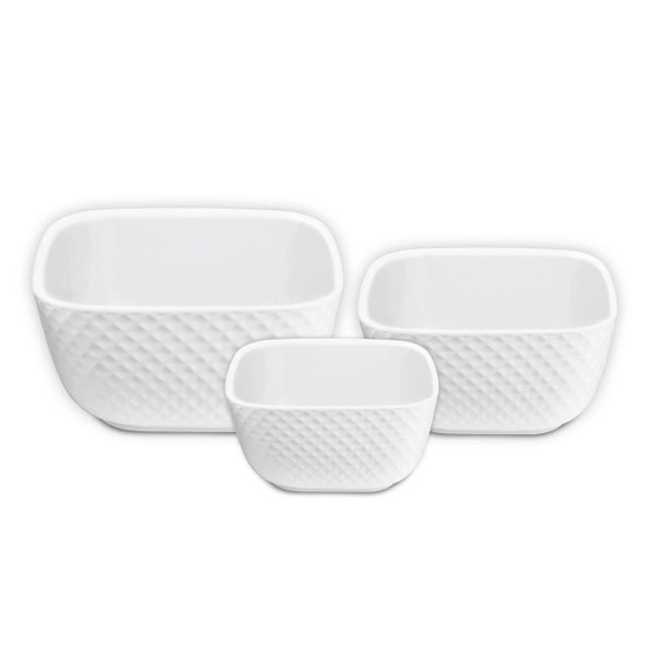 Le Regalo 3-Piece Stoneware Square Bowl Set product image