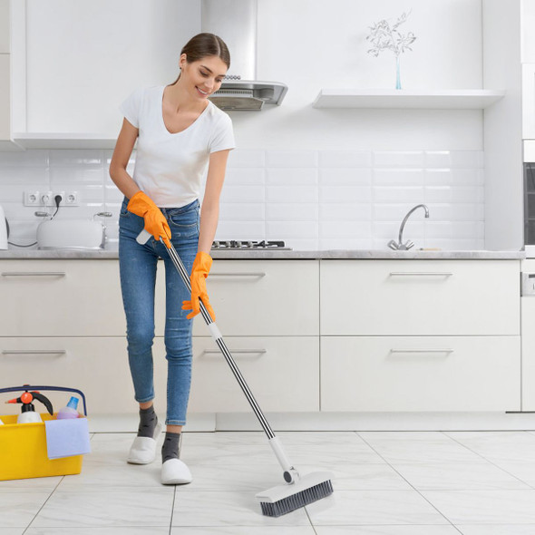 4-in-1 Upright Broom and Dustpan Set  product image