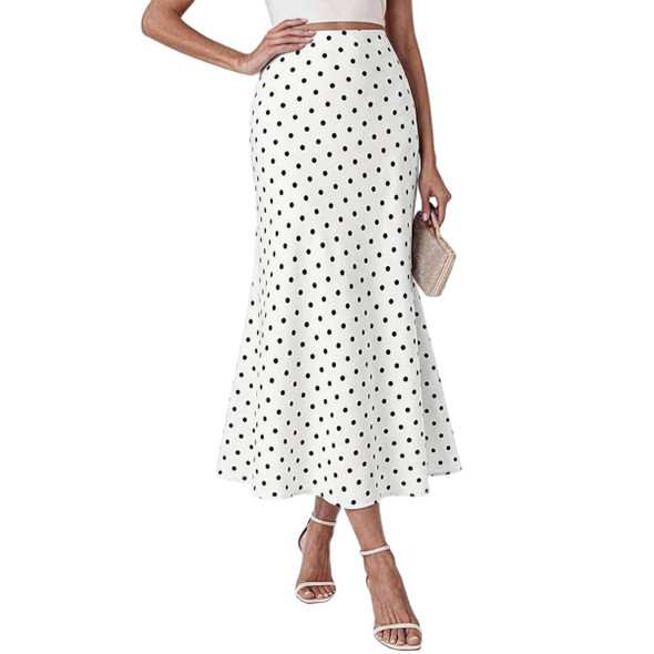 Women's Polka Dots Midi Skirt product image