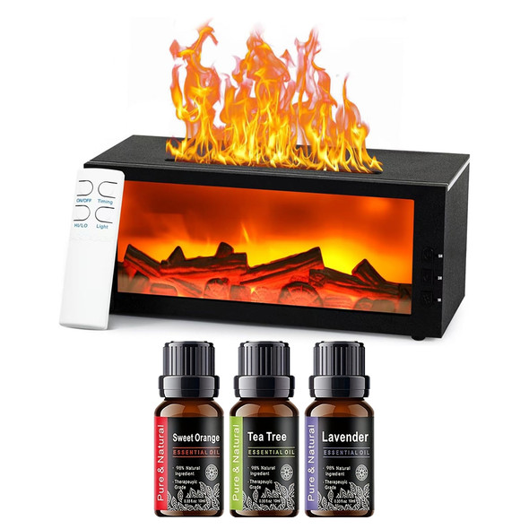 Fireplace Diffuser Set with 3 Essential Oils product image