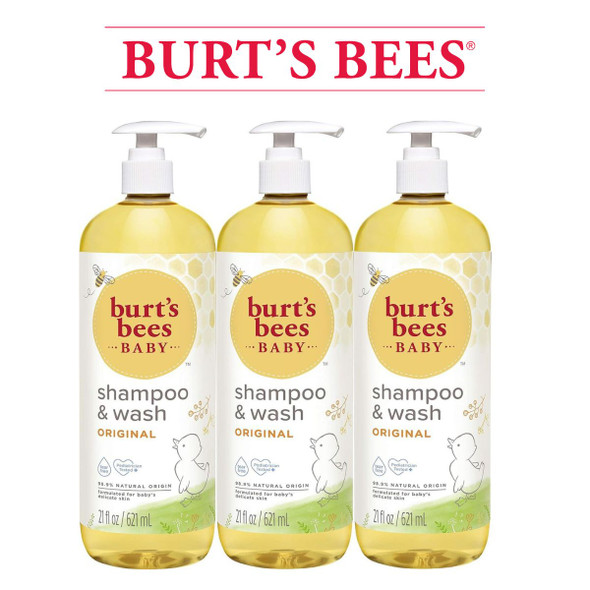 Burt's Bees Baby Shampoo & Wash, 21 Fl Oz (3-Pack) product image