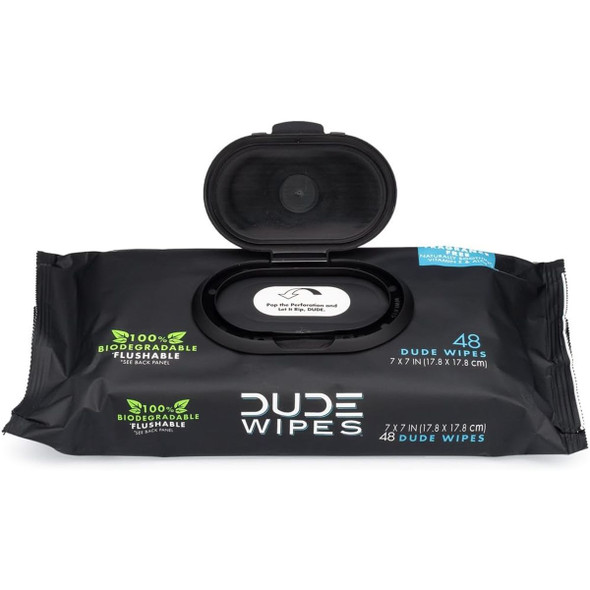 DUDE Wipes Flushable Wipes with Vitamin-E & Aloe (12-Pack) product image
