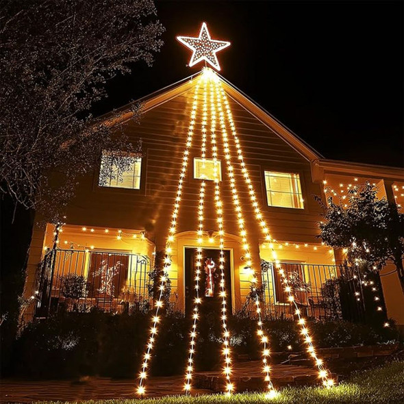750 LED 245-foot Warm White Star String Lights with 8 Modes  product image