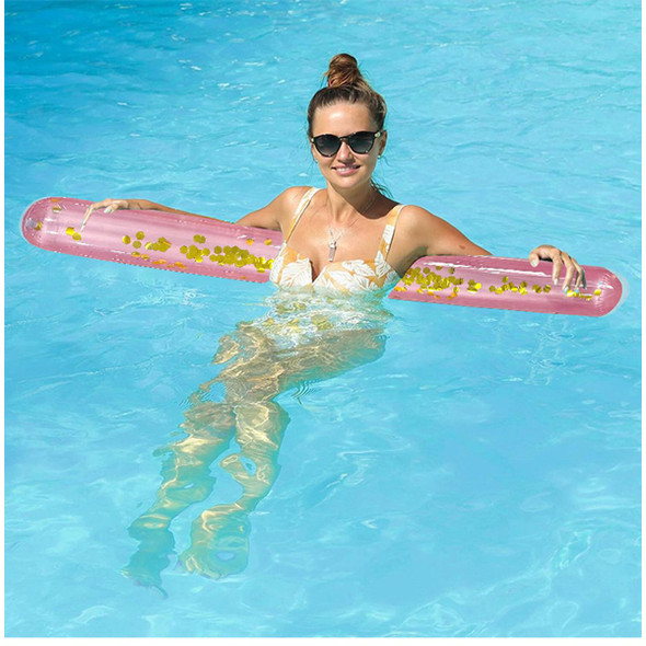 Glitter-Filled Inflatable Pool Noodle Float product image