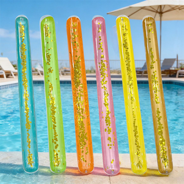 Glitter-Filled Inflatable Pool Noodle Float product image