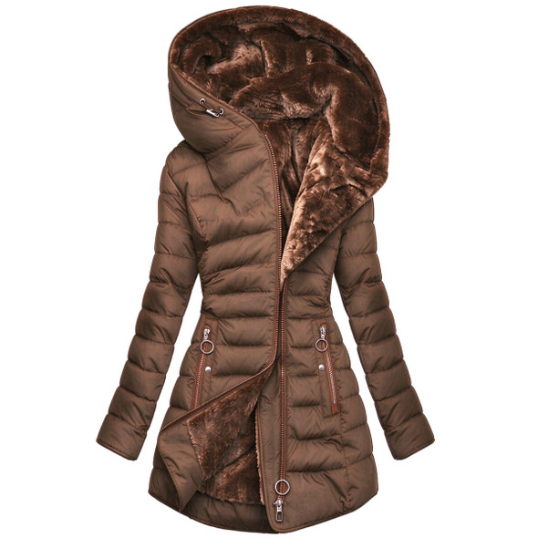 Women's Fleece Lined Hooded Puffer Coat product image