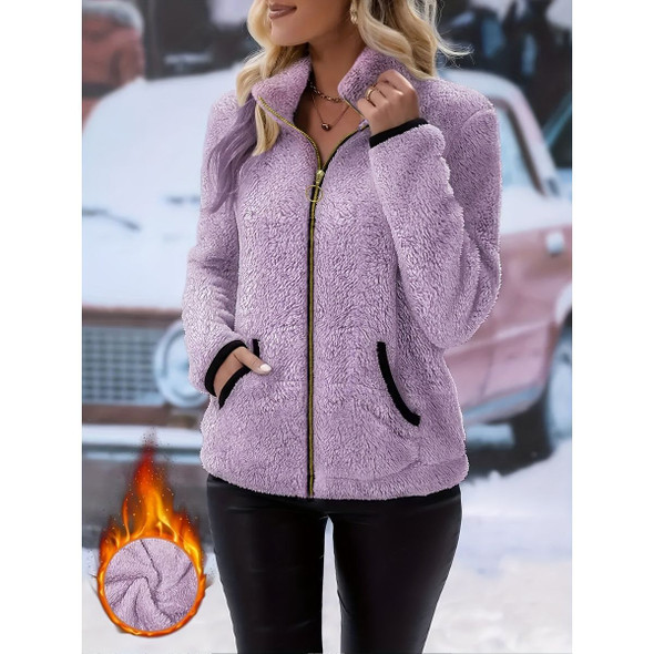 Women's Fuzzy Fleece Zip Up Jacket product image
