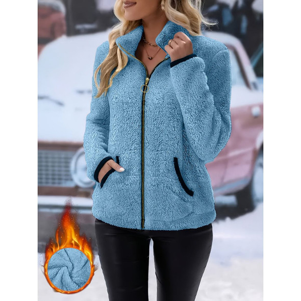 Women's Fuzzy Fleece Zip Up Jacket product image