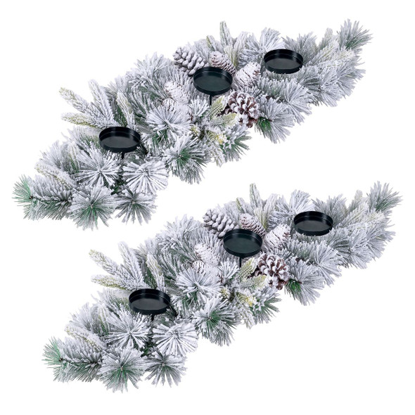 Foldable Christmas Centerpiece with 3 Candle Holder (1- or 2-Pack) product image