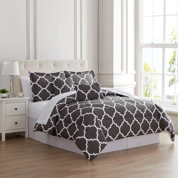 Kathy Ireland 6-Piece Oversized Trellis Comforter Set product image