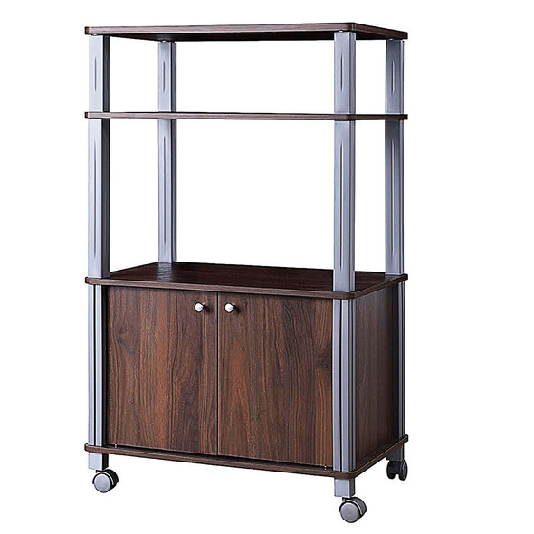 Rolling Wood and Metal Microwave Oven Rack product image