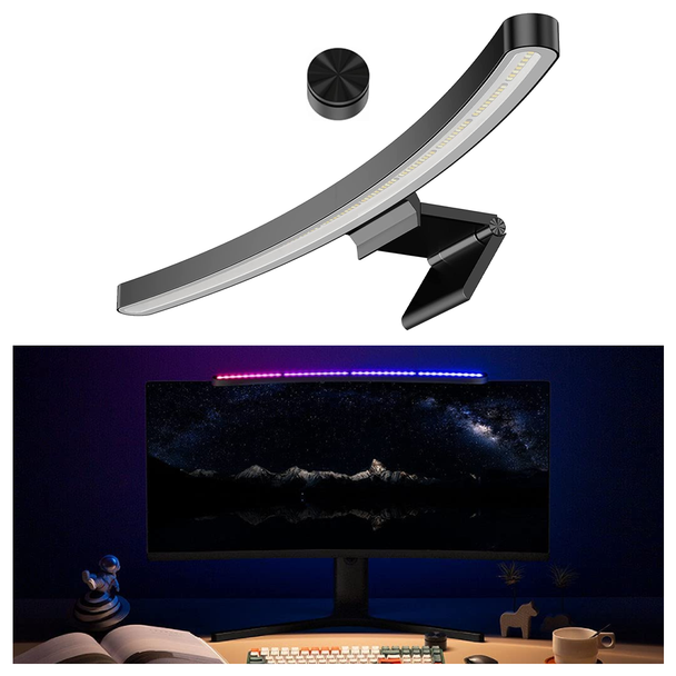 Curved Monitor Light Bar with Wireless Remote and 3 RGB Modes product image