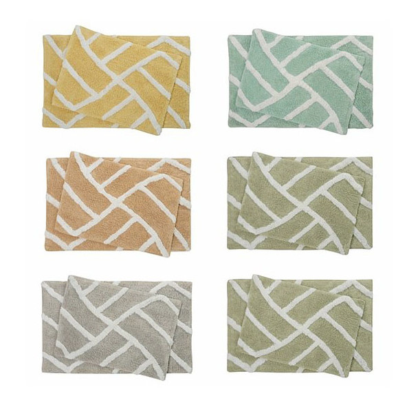 100% Cotton Plush Water Absorbent Bath Mat (2-Pack) product image
