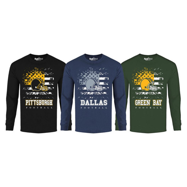 Men's Star-Spangled Football Long-Sleeve Shirts product image