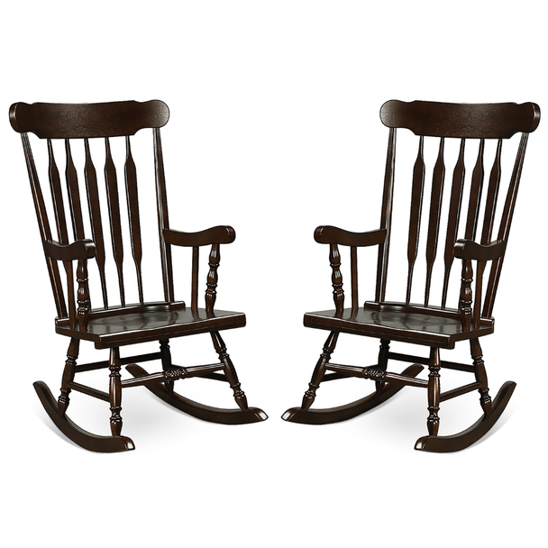 Wood Rocking Chair with Glossy Finish (Set of 2) product image