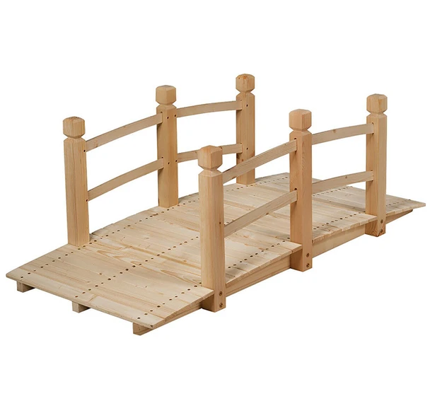5-Foot Outdoor Wooden Garden Bridge product image