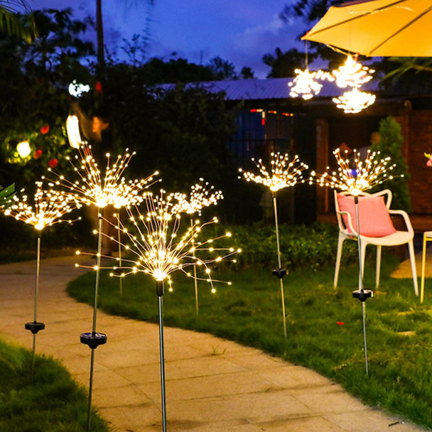 Solarek® 2-Piece Solar Powered Starburst Firework 120-LED Garden Path Lights product image